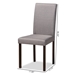 Baxton Studio Andrew Contemporary Espresso Wood Grey Fabric Dining Chair (Set of 4) - Andrew Dining Chair-Grey Fabric