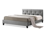 Baxton Studio Annette Gray Linen Modern Bed with Upholstered Headboard - Queen Size Baxton Studio Annette Gray Linen Modern Bed with Upholstered Headboard - Queen Size, wholesale furniture, restaurant furniture, hotel furniture, commercial furniture