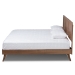 Baxton Studio Artemis Mid-Century Modern Walnut Brown Finished Wood King Size Platform Bed - Artemis-Ash Walnut-King