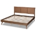 Baxton Studio Artemis Mid-Century Modern Walnut Brown Finished Wood King Size Platform Bed - Artemis-Ash Walnut-King