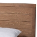 Baxton Studio Artemis Mid-Century Modern Walnut Brown Finished Wood King Size Platform Bed - Artemis-Ash Walnut-King