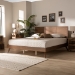 Baxton Studio Artemis Mid-Century Modern Walnut Brown Finished Wood King Size Platform Bed - Artemis-Ash Walnut-King