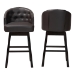 Baxton Studio Avril Modern and Contemporary Brown Faux Leather Tufted Swivel Barstool with Nail heads Trim - BBT5210A1-BS-Brown