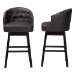 Baxton Studio Avril Modern and Contemporary Brown Faux Leather Tufted Swivel Barstool with Nail heads Trim - BBT5210A1-BS-Brown