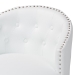 Baxton Studio Avril Modern and Contemporary White Faux Leather Tufted 2-Piece Swivel Barstool Set with Nail heads Trim - BBT5210A1-BS-White