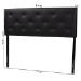 Baxton Studio Baltimore Modern and Contemporary King Black Faux Leather Upholstered Headboard - BBT6431-Black-King HB