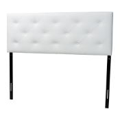 Baxton Studio Baltimore Modern and Contemporary King White Faux Leather Upholstered Headboard Baxton Studio Baltimore Modern and Contemporary King White Faux Leather Upholstered Headboard, wholesale furniture, restaurant furniture, hotel furniture, commercial furniture