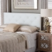 Baxton Studio Baltimore Modern and Contemporary King White Faux Leather Upholstered Headboard - BBT6431-White-King HB