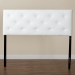 Baxton Studio Baltimore Modern and Contemporary King White Faux Leather Upholstered Headboard - BBT6431-White-King HB