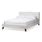 Baxton Studio Battersby White Modern Bed with Upholstered Headboard - Queen Size Baxton Studio Battersby White Modern Bed with Upholstered Headboard - Queen Size , wholesale furniture, restaurant furniture, hotel furniture, commercial furniture