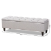 Baxton Studio Brette Mid-Century Modern Grayish Beige Fabric Upholstered Dark Brown Finished Wood Storage Bench Ottoman - BBT3162-Greyish Beige-Otto