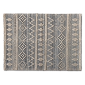 Baxton Studio Callum Modern and Contemporary Ivory and Blue Handwoven Wool Blend Area Rug Baxton Studio restaurant furniture, hotel furniture, commercial furniture, wholesale living room furniture, wholesale rugs, classic rugs