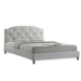 Baxton Studio Canterbury White Leather Contemporary Full-Size Bed - BBT6440-Full-White