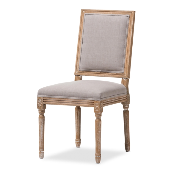 Baxton Studio Clairette Wood Traditional French Accent Chair
