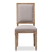 Baxton Studio Clairette Wood Traditional French Accent Chair - TSF-9304-Beige-CC