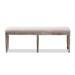 Baxton Studio Clairette Wood Traditional French Bench - TSF-9303-Beige-OTTO