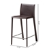 Baxton Studio Crawford Brown Leather 2-Piece Counter Height Stool Set - ALC-1822A-65 Brown