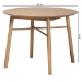 Baxton Studio Denmark Mid-Century Modern French Oak Brown Finished Rubberwood Dining Table - Denmark-French Oak-DT