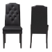 Baxton Studio Dylin Modern and Contemporary Black Faux Leather Button-Tufted Nail heads Trim Dining Chair - BBT5158-Black
