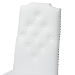 Baxton Studio Dylin Modern and Contemporary White Faux Leather Button-Tufted Nail heads Trim Dining Chair - BBT5158-White