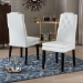 Baxton Studio Dylin Modern and Contemporary White Faux Leather Button-Tufted Nail heads Trim Dining Chair - BBT5158-White