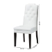 Baxton Studio Dylin Modern and Contemporary White Faux Leather Button-Tufted Nail heads Trim Dining Chair - BBT5158-White