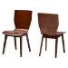 Baxton Studio Elsa Mid-century Modern Scandinavian Style Dark Walnut Bent Wood Dining Chair - RT364-TBL Elsa Dining Chair