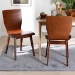 Baxton Studio Elsa Mid-century Modern Scandinavian Style Dark Walnut Bent Wood Dining Chair - RT364-TBL Elsa Dining Chair