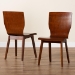 Baxton Studio Elsa Mid-century Modern Scandinavian Style Dark Walnut Bent Wood Dining Chair - RT364-TBL Elsa Dining Chair