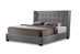 Baxton Studio Favela Gray Linen Modern Bed with Upholstered Headboard - King Size - BBT6386-King-Grey-DE800 (B-62)