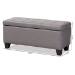 Baxton Studio Fera Modern and Contemporary Gray Fabric Upholstered Storage Ottoman - WS-2005-P-Grey-OTTO