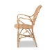 bali & pari Genna Modern Bohemian Natural Brown Finished Rattan Dining Chair - RCN004-Rattan-DC