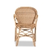 bali & pari Genna Modern Bohemian Natural Brown Finished Rattan Dining Chair - RCN004-Rattan-DC