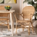 bali & pari Genna Modern Bohemian Natural Brown Finished Rattan Dining Chair - RCN004-Rattan-DC