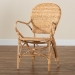 bali & pari Genna Modern Bohemian Natural Brown Finished Rattan Dining Chair - RCN004-Rattan-DC