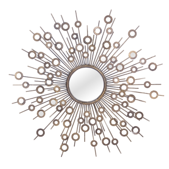 Baxton Studio Goring Contemporary Round Accent Wall Mirror