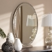 Baxton Studio Graca Modern and Contemporary Antique Silver Finished Oval Accent Wall Mirror - RXW-6156