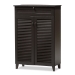Baxton Studio Harding Espresso Shoe-Storage Cabinet