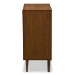 Baxton Studio Harlow Mid-century Modern Scandinavian Style White and Walnut Wood 3-drawer Chest - FP-6782-Walnut/White