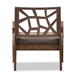 Baxton Studio Jennifer Modern Lounge Chair with Grey Fabric Seat - Jennifer Lounge Chair-109/690