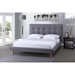 Baxton Studio Jonesy Scandinavian Style Mid-century Grey Fabric  Upholstered Queen Size Platform Bed - BBT6537-Queen-Grey