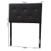 Baxton Studio Kirchem Modern and Contemporary Black Faux Leather Upholstered Twin Size Headboard - BBT6432-Black-Twin HB