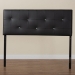 Baxton Studio Kirchem Upholstered Black Queenl Sized Headboard - BBT6432-Black-HB-Queen
