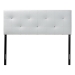 Baxton Studio Kirchem Upholstered White Full Sized Headboard - BBT6432-White-HB-Full