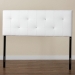Baxton Studio Kirchem Upholstered White Full Sized Headboard - BBT6432-White-HB-Full