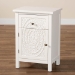 Baxton Studio Lambert Classic and Traditional White Finished Wood 1-Drawer End Table - JY20B083-White-ET