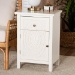 Baxton Studio Lambert Classic and Traditional White Finished Wood 1-Drawer End Table - JY20B083-White-ET