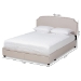 Baxton Studio Larese Beige Fabric Upholstered 2-Drawer Queen Size Platform Storage Bed - Larese-Beige-Queen