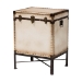Baxton Studio Laura Vintage White Canvas Lift-Top Trunk End Table - JY23B237-Open Box Laura White-ET