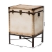 Baxton Studio Laura Vintage White Canvas Lift-Top Trunk End Table - JY23B237-Open Box Laura White-ET